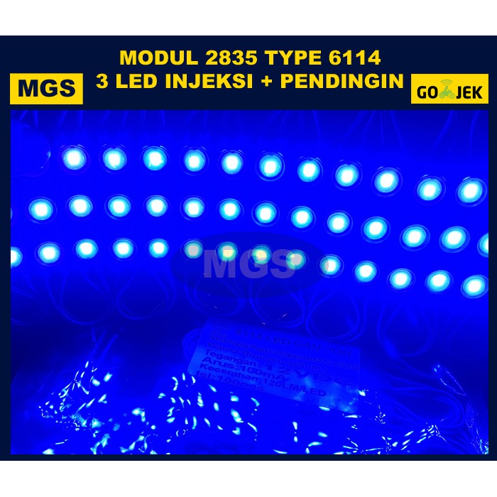 100Pcs LED Modul 6114 12v - Warna