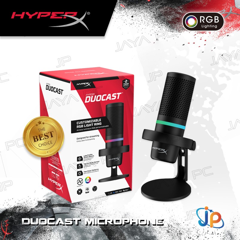 Microphone Gaming Kingston HyperX DuoCast RGB - USB Mic For Streamers