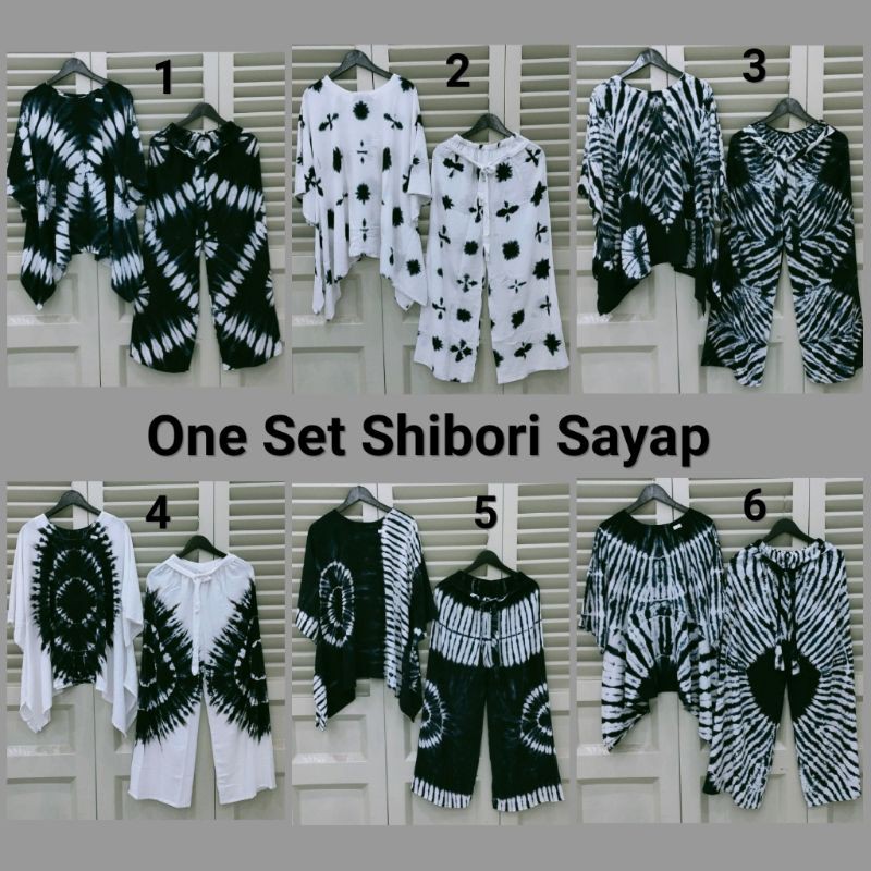 ONESET SHIBORI SAYAP || SETELAN KULOT SIBORI ASEREHE || SET SHIBORI WAKA WAKA SIBORIA RAYON SUPER