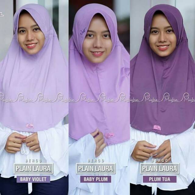 jilbab serut bergo plain laura kerudung miulan termurah best seller-8