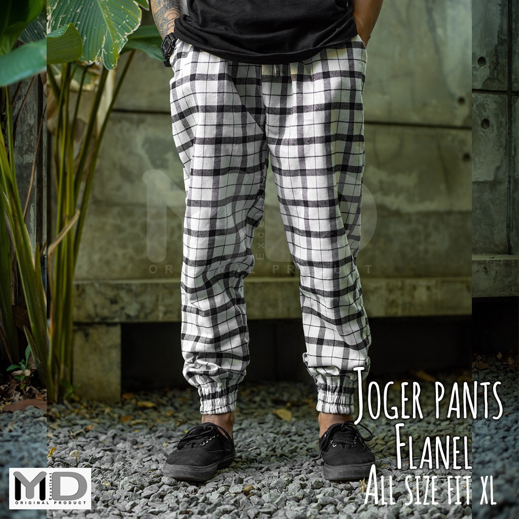Premium(Realpic) Celana Joger Tartan Nyaman Dipakai - Celana Tartan Panjang Flanel Kotak Kotak Pria