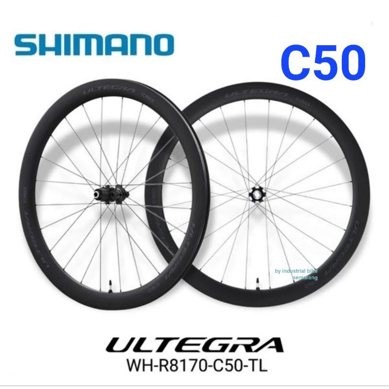 Original Wheelset Shimano Ultegra Carbon R8170 C50 Disc Brake 11sp 12sp 700c Roadbike Balap Road Bike Discbrake