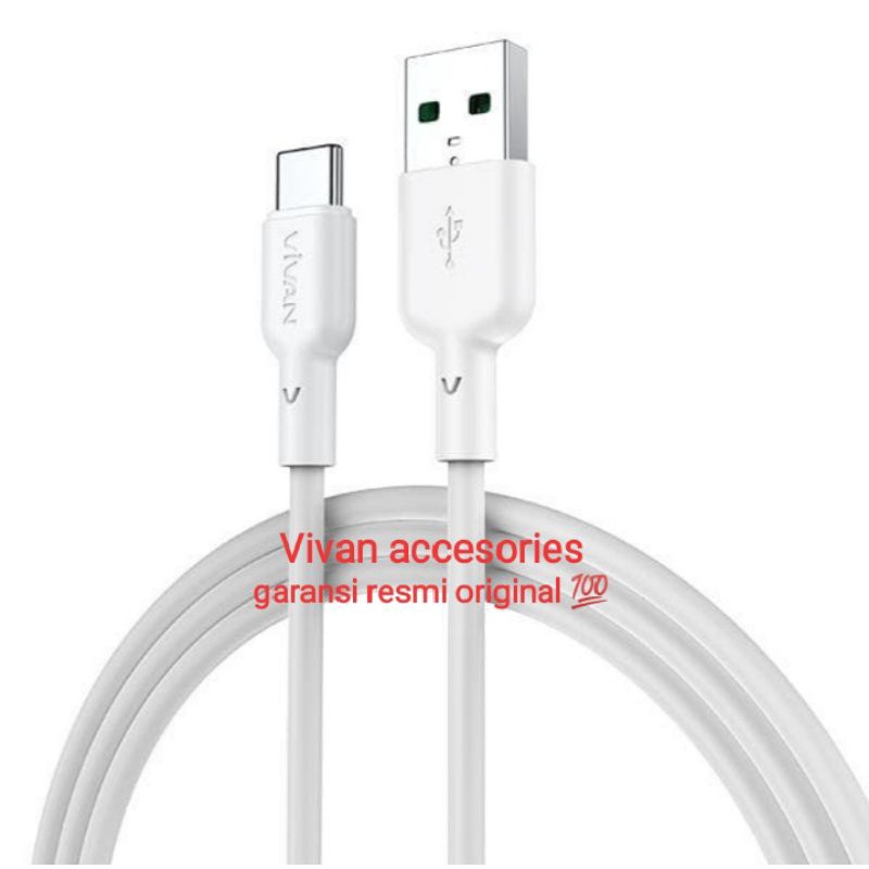 VIVAN VQC100 Type-C 6,5A.Flash Charging 100 CM✓ Data Cable _WHITE