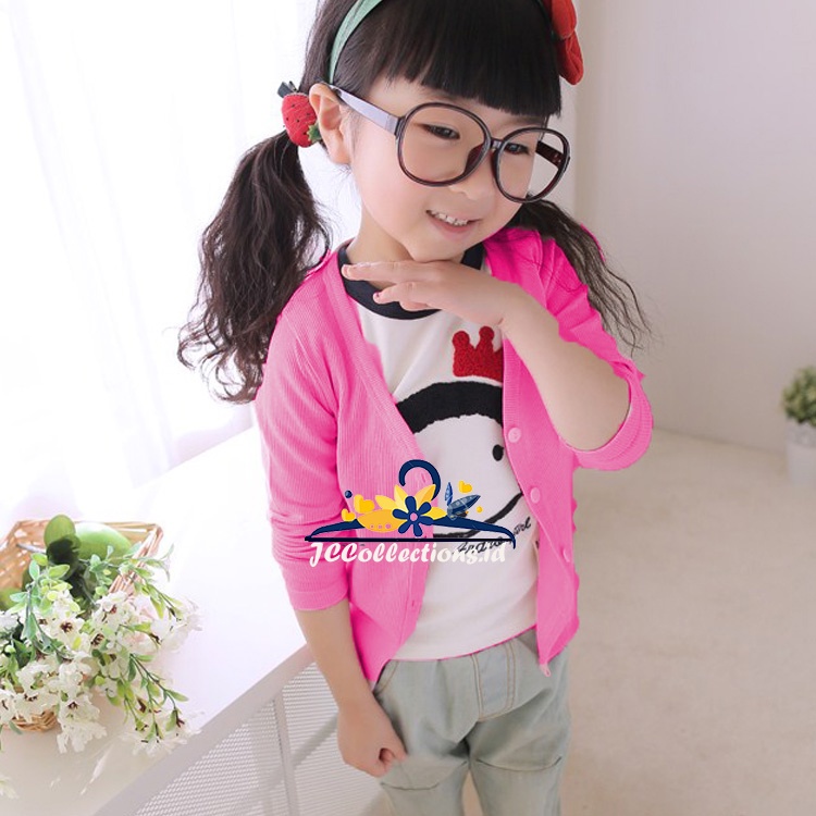 Cardigan Anak Umur 2 Tahun sd Umur 4 Tahun Pink - JCCollections