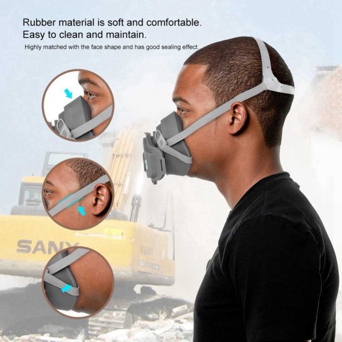 Masker safety Respirator N95 Cegah Virus Filter Tunggal polusi