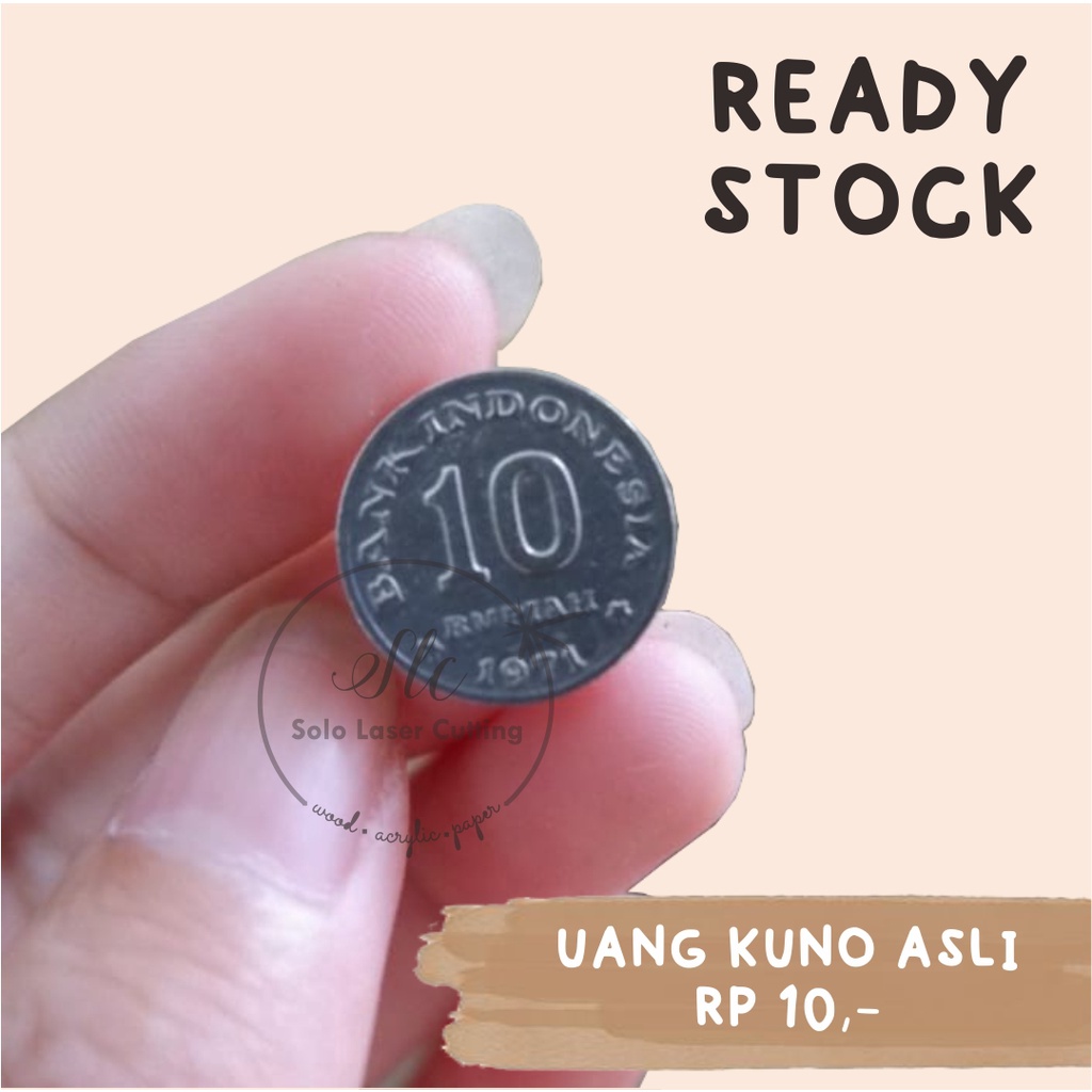 Uang Koin 10 Rupiah uang kuno asli baru hiasan mahar seserahan figura mahar uang koleksi