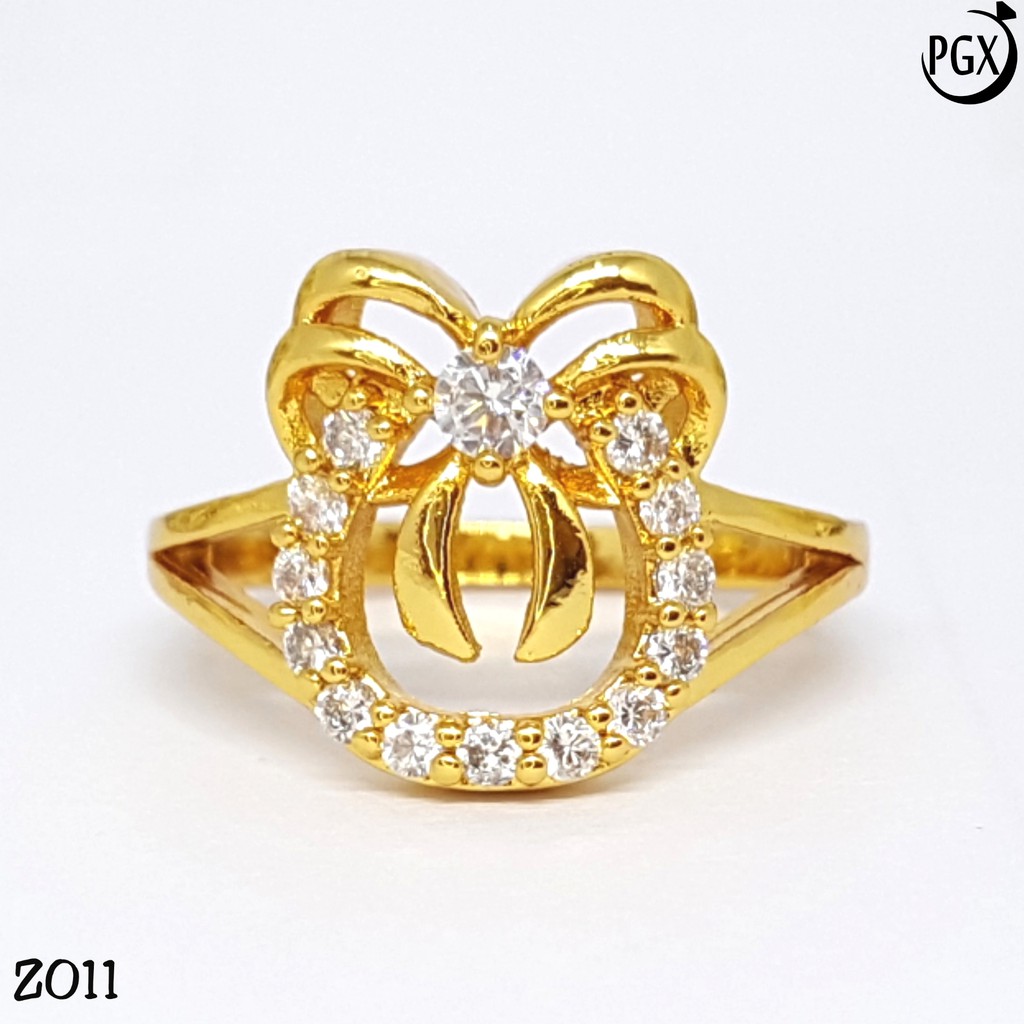 PGX Cincin Xuping Wanita Lapis Emas Aksesoris Perhiasan Fashion Premium - Z011