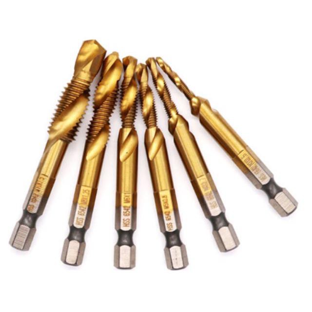 WALFRONT Mata Bor Drill Bit Countersink HSS M3-M10 6 PCS