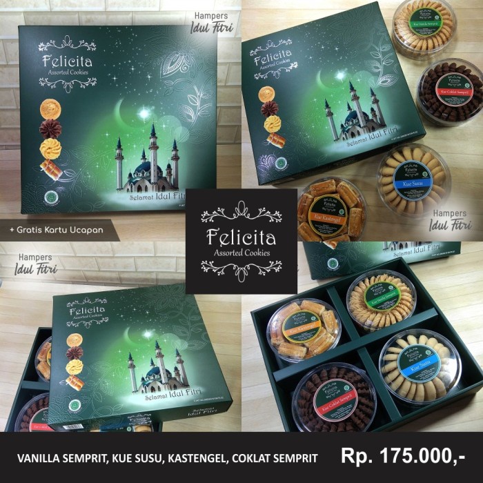 

Paket Hampers Lebaran / Parcel Idul Fitri/Kue Lebaran isi 4 - FELICITA