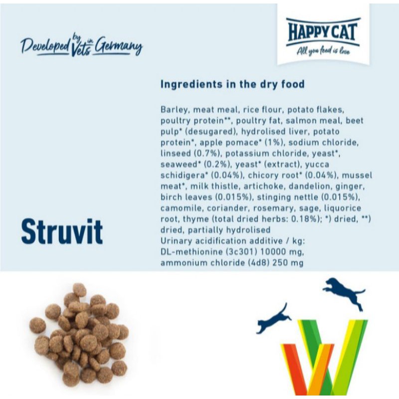 happy cat vet diet struvit 1kg freshpack