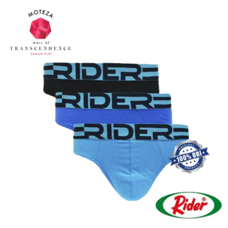 Celana Dalam Pria - RIDER Sport 762B / Underwear - 1 Box isi 3 Pcs Warna