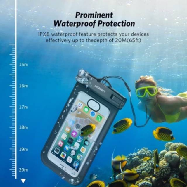 Ugreen Case Waterproof Dry Bag Pounch Anti Air For Diving Snorkeling