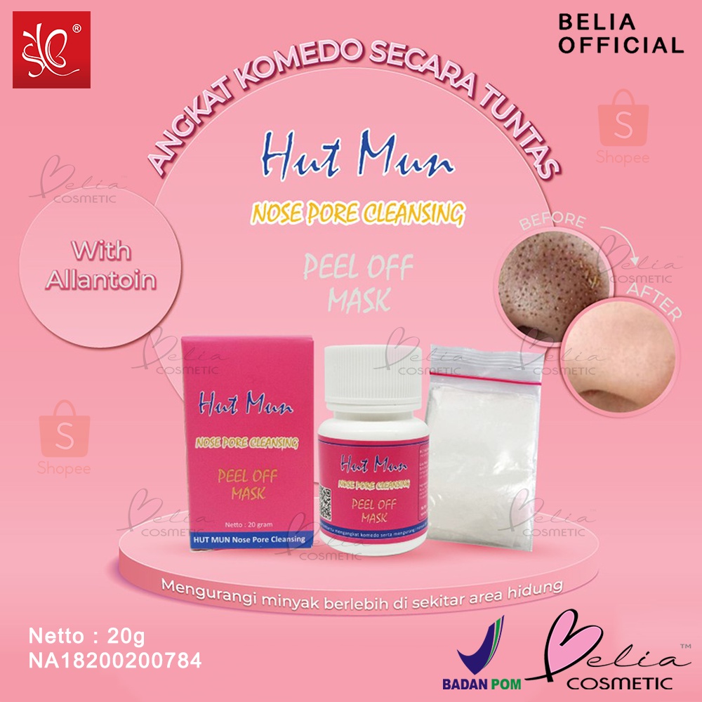 ❤ BELIA ❤ SYB Hut Mun Nose Pore Cleansing Peel Off Mask 20g | Angkat Komedo | Pembersih Komedo | Hutmun | BPOM