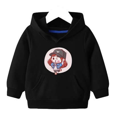 Sweater Hoodie Anak Funny Girl  Sweater Anak Fleece Baju Anak