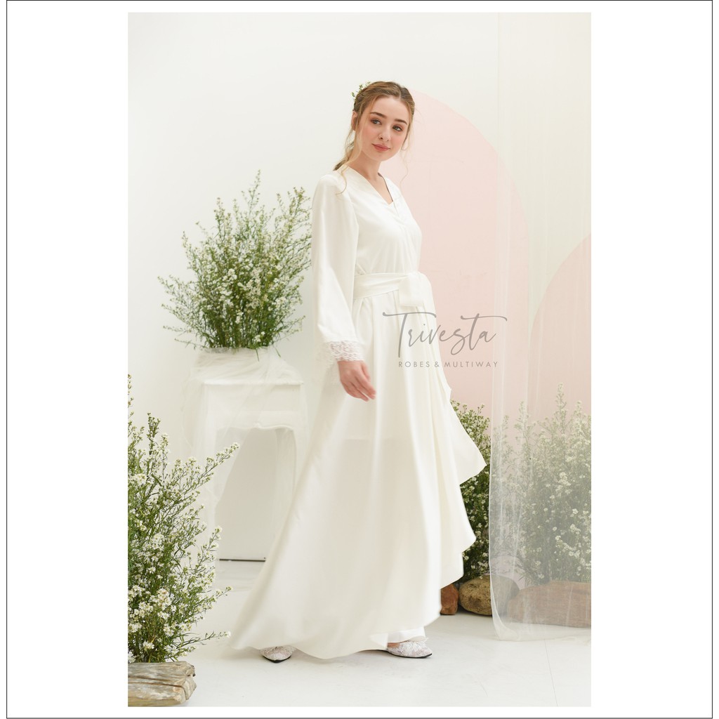 Ashera Asymmetric Robe - KIMONO ROBE PENGANTIN