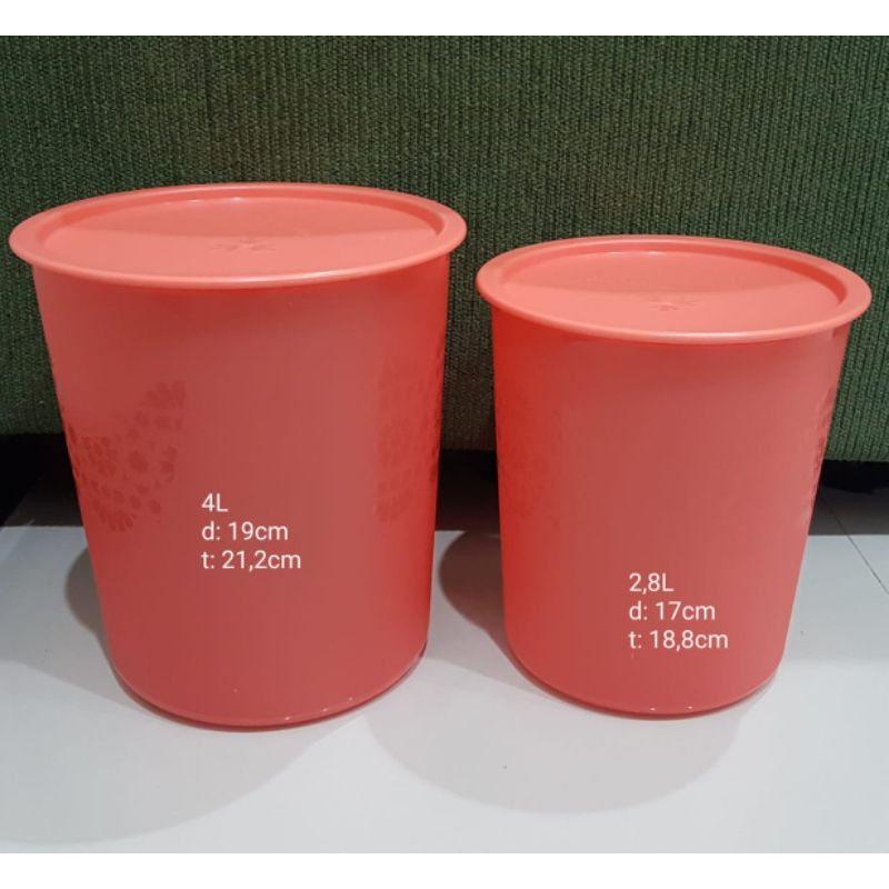Toples peach canister eceran tupperware 1 pcs