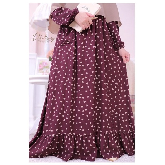 DITSY NIGHTGOWN EDISI NOVEMBER 2021//Heart Mocca M,Heart Maroon M