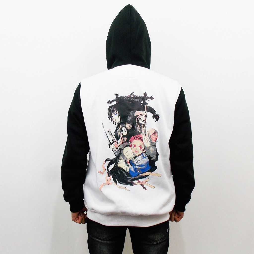 JAKET ANIME DEMON SLAYER - JAKET KIMETSU NO YAIBA - SWEATER HOODIE DEMON SLAYER - JAKET PRIA 02