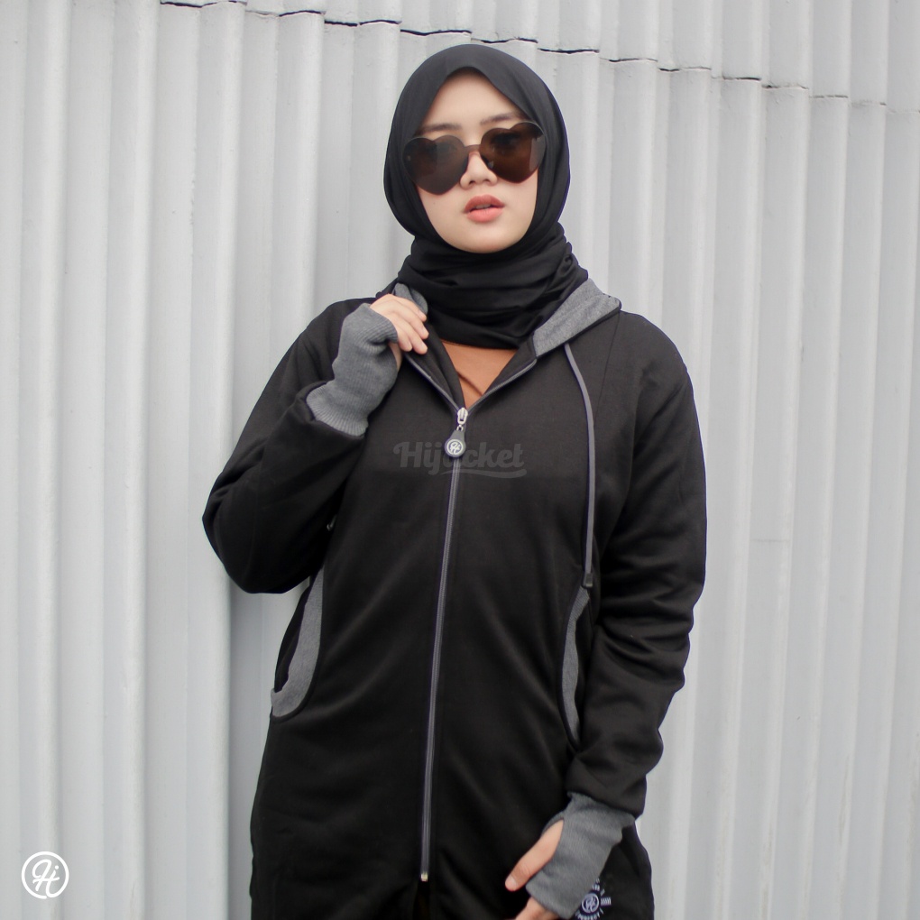 JAKET WANITA MUSLIMAH HIJACKET ELEKTRA ORIGINAL HIJABER SYARI HIJAKET PANJANG Syari-5