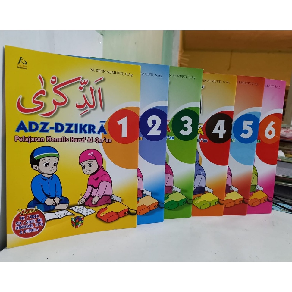 Buku Anak Adz-Dzikra Pelajaran Menulis Huruf Al-Quran Jid 1-6 (Kertas HVS)