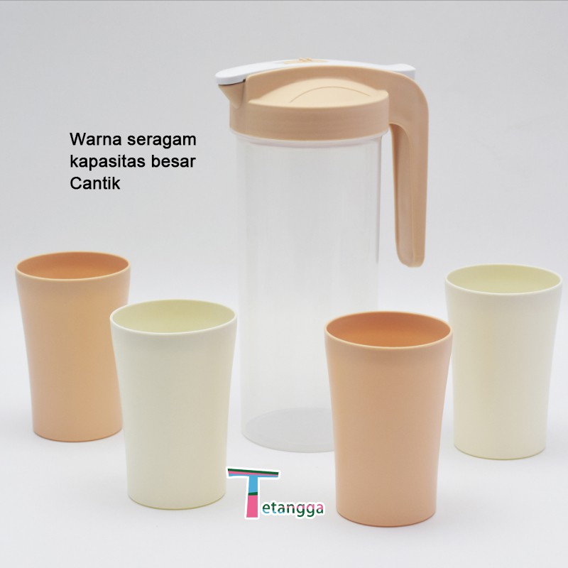 Teko Set of 5 Pcs/Water Jug /Ceret Air Plastik/Teko Air/ Pitcher Water Jug Infused Eskan Air Minum