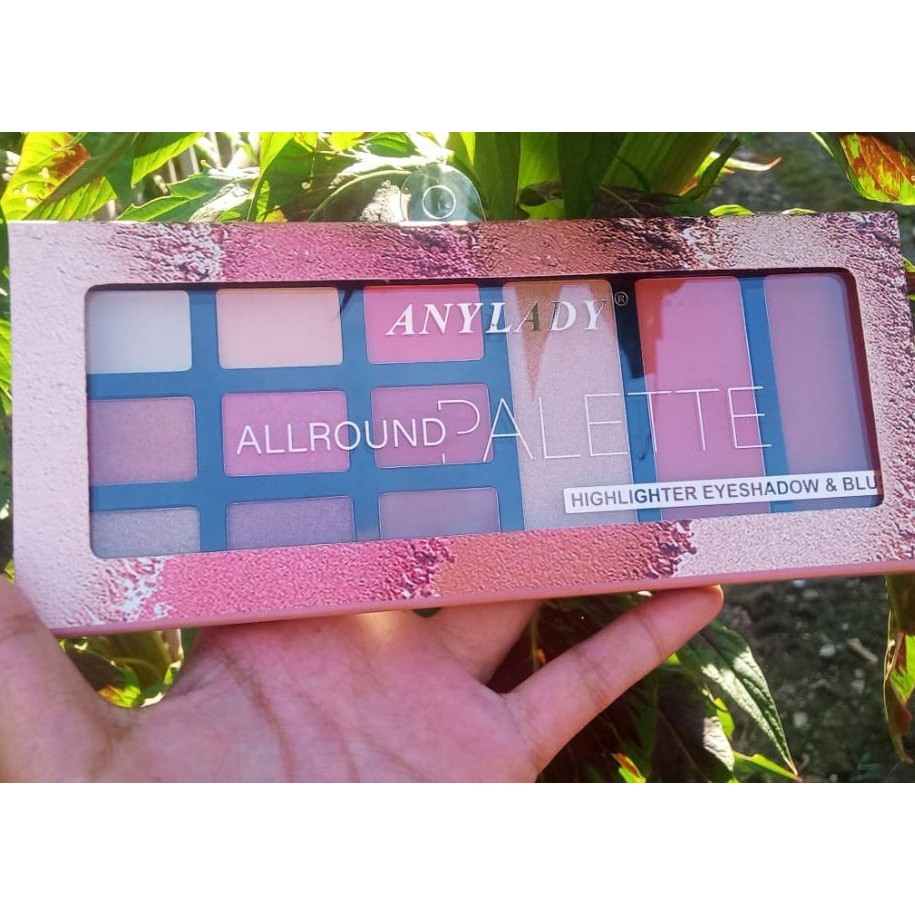 Eyeshedow ANY LADY &amp; Blusher palete No 726 ALLROUND PALETTE HIGHLIGHTER BLUSH