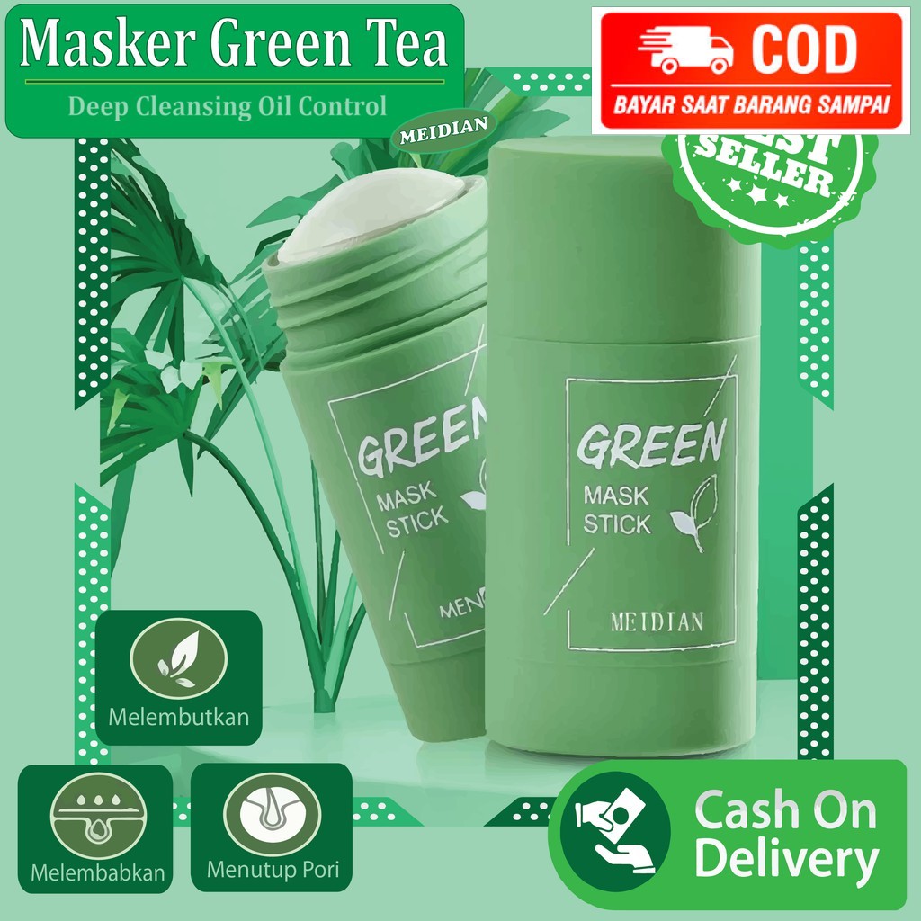 [Original] Meidian Green Mask Stick | green mask stick | Green Tea Cleansing Mask | Green mask stik
