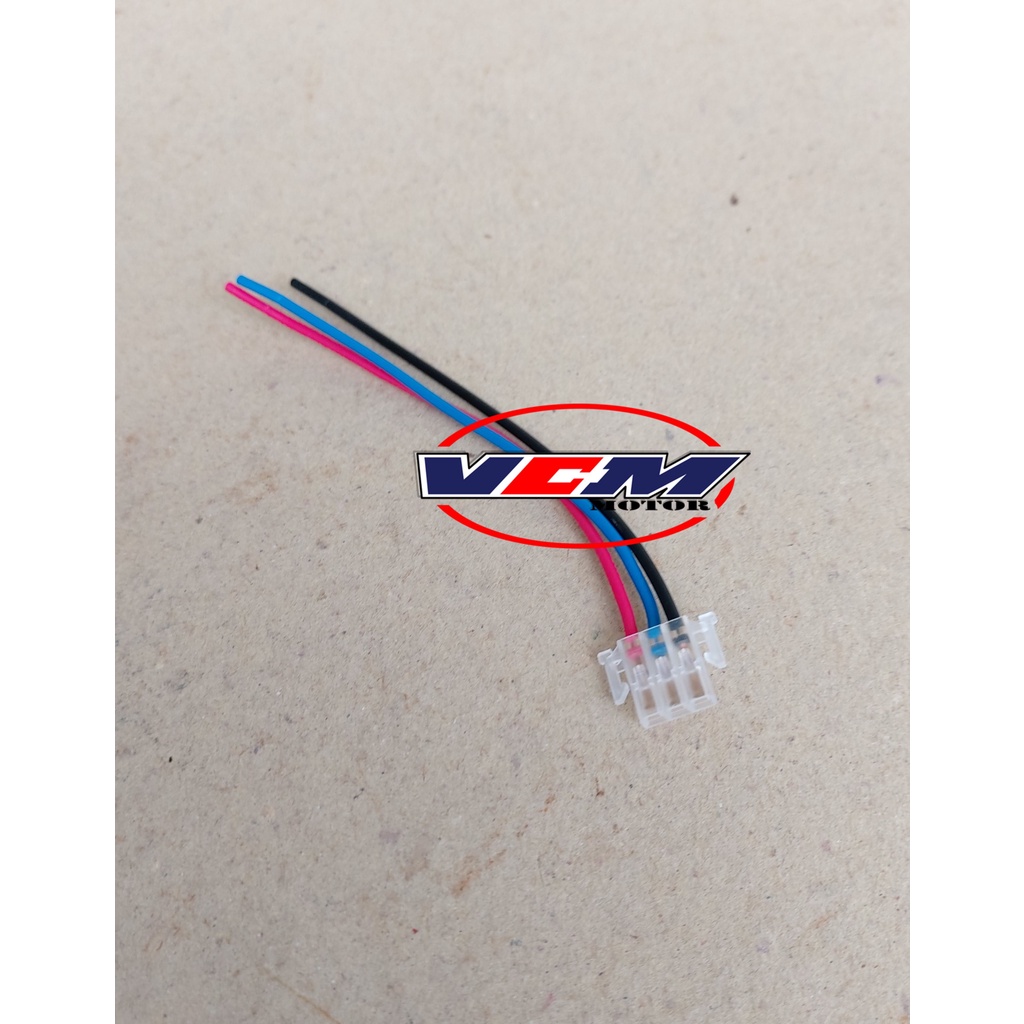 Soket Tombol 3 Kabel Saklar Fitting Lampu Dim Klakson Sen Karisma Beat