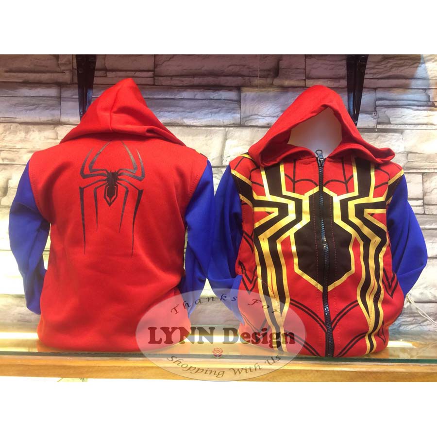 Jaket Kostum anak cowok Super Hero Marvel Spiderman/Captain America/ Batman/ Naruto