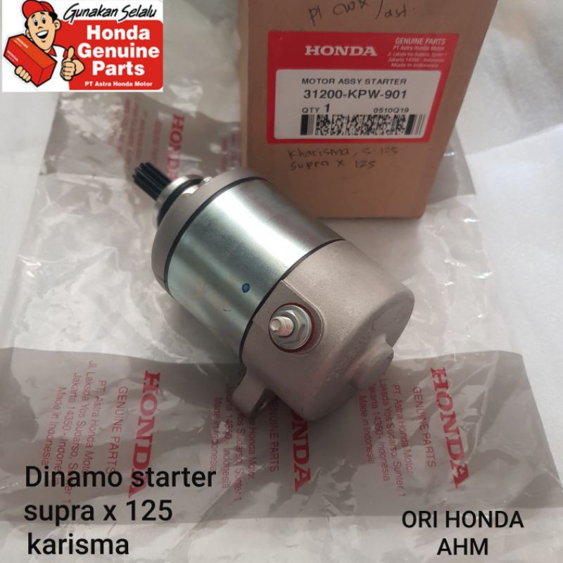 dinamo starter motor assy starter karisma suprax125 ori honda asli honda