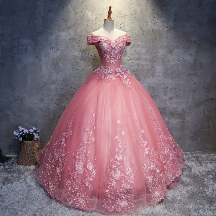 Gaun Pengantin 0641117 Pink Sabrina Wedding Gown Wedding Dress