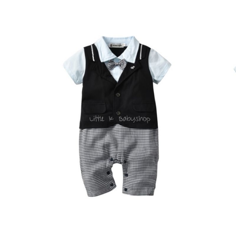 Romper Pesta Bayi LKB-18377 / Baju Pesta Bayi Laki-Laki / Baju Pesta Anak Laki-Laki