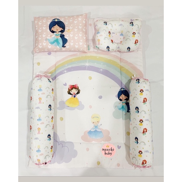 Set Selimut Bayi / Bedcover Set Bayi Model Princess Rainbow Watercolor | Moochibaby