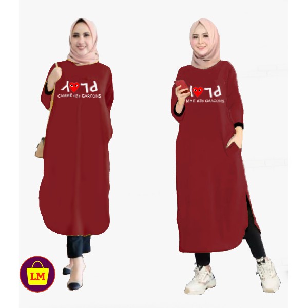 Dress Atasan Muslim Wanita  Terlaris Termurah Terbaru XL XXL LMS 07148 07252