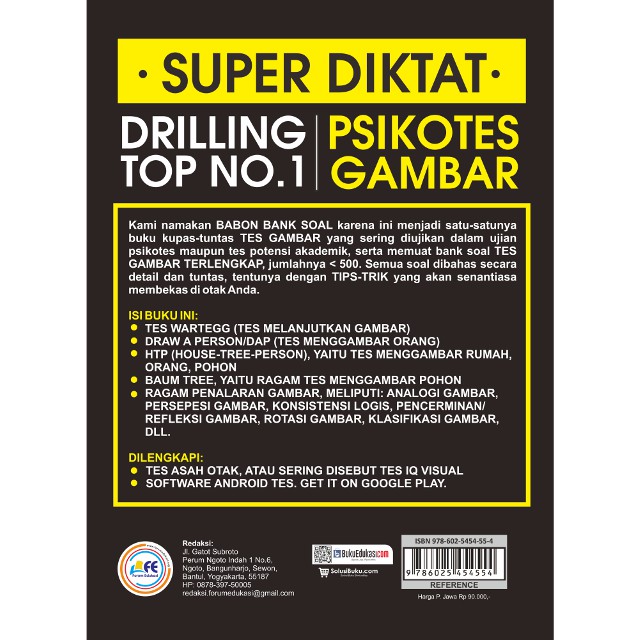 Buku Super Diktat Drilling Top No 1 Psikotes Gambar Super Lengkap Shopee Indonesia