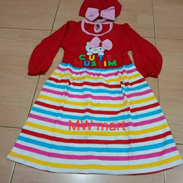 Dress anak lengan panjang CUTE MUSLIM