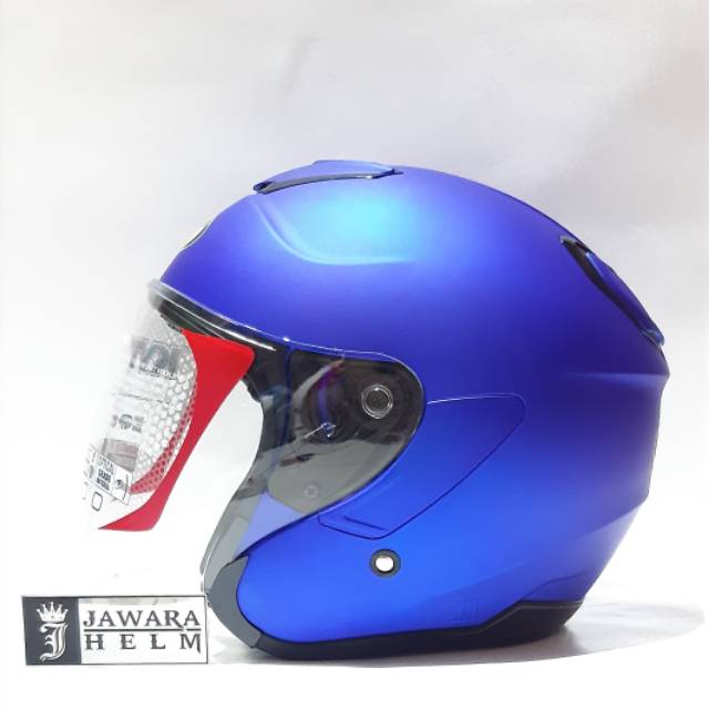 HELM KYT KYOTO SOLID BLUE DOFF BIRU DOF