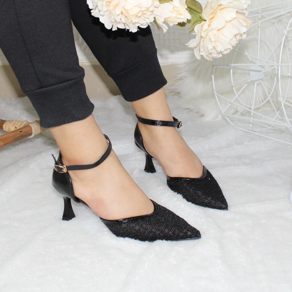 Free Box Sepatu Hak NS511 Heels Import Fashion Korea Wanita Elegan