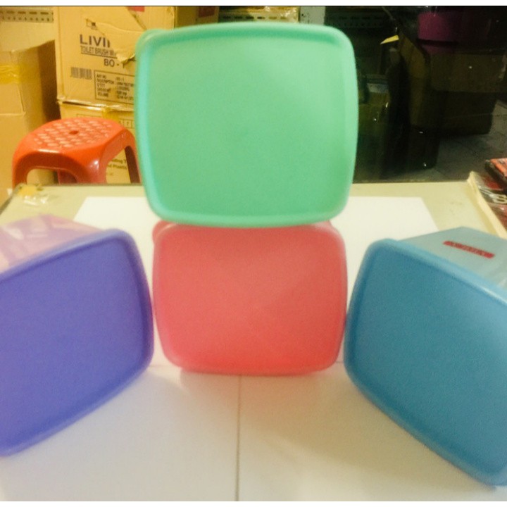 Toples Plastik Toples Segi Aluna  Viola, Kotak Makan Bekal