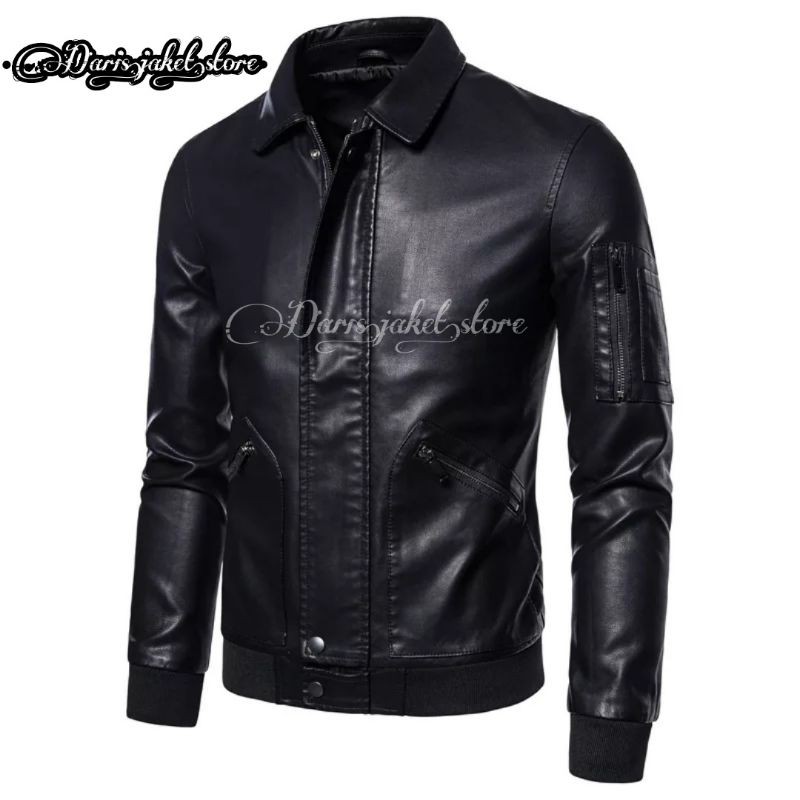 jaket semi kulit bomber/jaket kulit sintetis bomber/jaket peria/jaket bomber