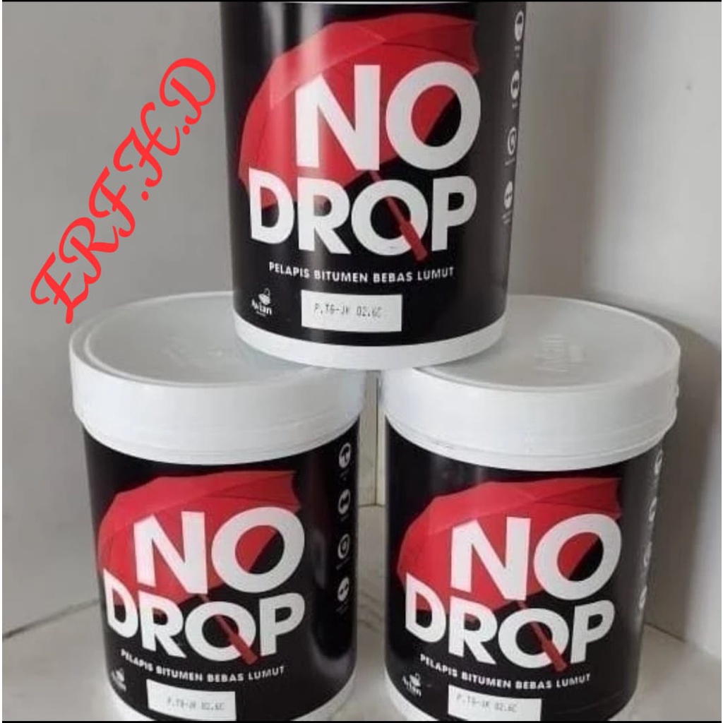 NEW CAT NO DROP BITUMEN BLACK HITAM 1KG CAT NO DROP PELAPIS ANTI BOCOR 1 KG