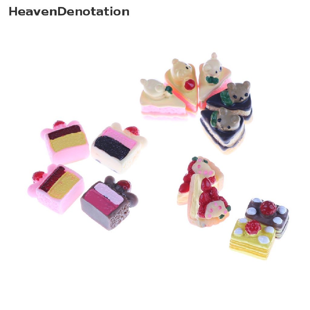 (Heavendenotation) 5pcs Miniatur Kartun Beruang 3d Bahan Resin Untuk Dekorasi Rumah Boneka