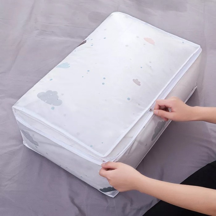 Storage Box  Selimut,Pakaiian Storage Bag Quilt Bag Tempat Penyimpanan Selimut Anti Air-PEVA-SC12