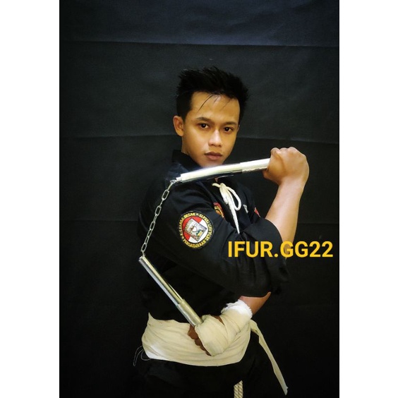 NUNCHAKU / DOUBLE STICK RUYUNG NUNCHAKU BESI SAMBUNG TONGKAT FREESTYLE BELADIRI