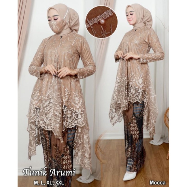 Set Tunik Arumi 3 / Kebaya Pesta / Kebaya Wisuda / Kebaya Modern / Kebaya Cantik / Kebaya Kekinian