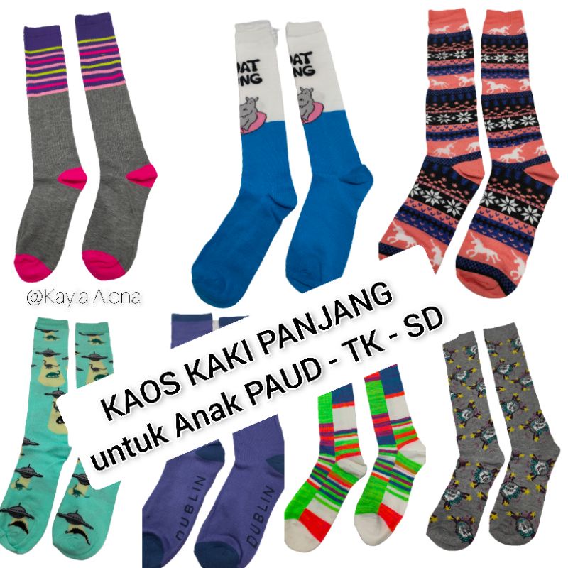KAOS KAKI PANJANG SELUTUT untuk Anak PAUD TK SD