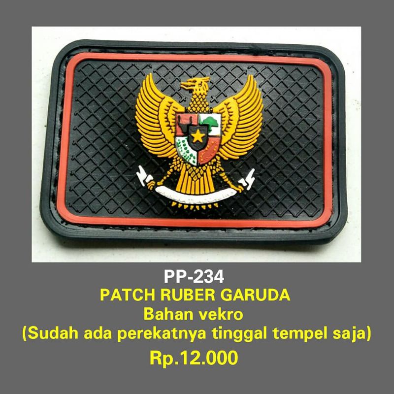 patch ruber logo garuda tempelan ruber garuda