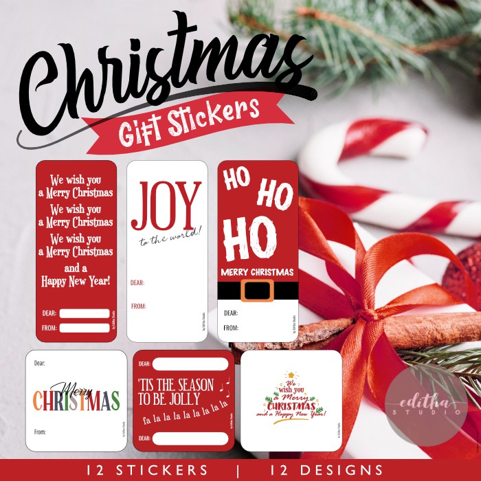 

Christmas Gift Sticker | Label Stiker Ucapan Natal