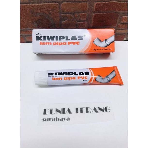 

Lem Pipa Pvc KIWIPLAS - Lem Paralon Tube 40gr - lem plas kiwi