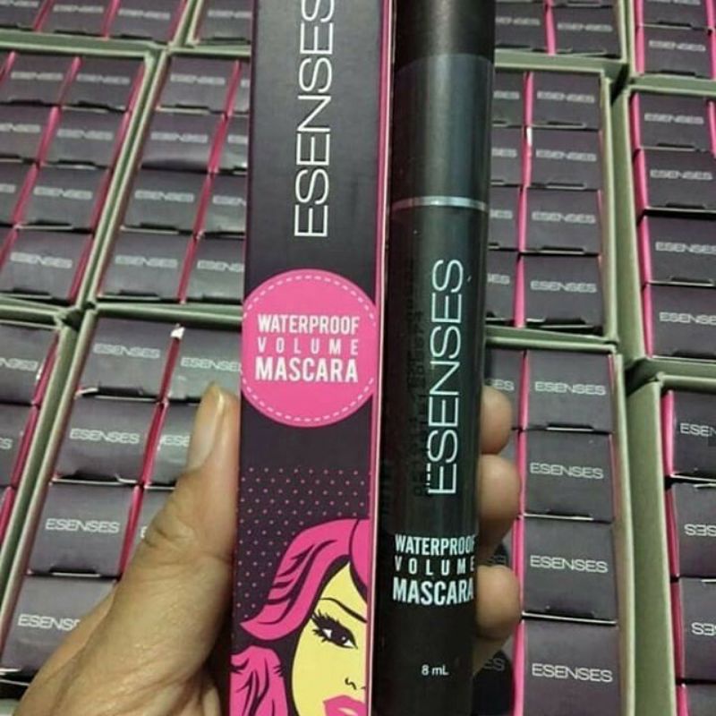 Esenses Maskara Waterproof tahan air Mascara esens longlasting esences kosmetik makeup mata